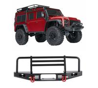 Qudinip Metal RC Bumper Adjustable Front Bumper Accessory for SCX10 Crawler Car, Cool Design, Black, 1pc, 1/10 RC Model