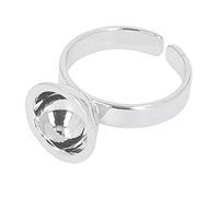 Qudinip Microblading Ink Ring Cup 5pcs Adjustable Stainless Steel for Artists and Eyelash Technicians (Without Partition)