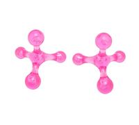 Qudinip Mini Handheld Arch Massager Tool for Relaxing Acupressure Experience At Home or On-the-Go, 2pcs Pink ABS