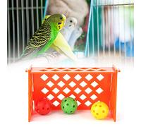 Qudinip Mini Soccer Field Fun Toy for Bird Training and Intelligence Development Made of Durable Plastic 4 Units