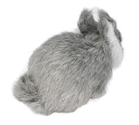 Qudinip Miniature Plush Rabbits Soft Durable Stuffed Doll for Table Decoration Garden Home 5.1" (Gray)