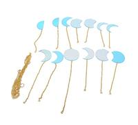 Qudinip Moon Phase Wall Hanging Decor, Unique and Shiny Garlands for Bedroom, Home Office, and Nursery, 13PCS PE and Aluminium Alloy