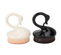 Qudinip Nail Dust Brush, Synthetic Fiber Soft Bristles Odorless Ergonomic Handle, with Strong Powder Grasping Power, for Nail Art Makeup Home Salon