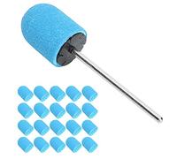 Qudinip Nail Sanding Head, Easy to Install Durable Fine Sandpaper for Nail Art, with High Efficiency Polishing for Nails Glass Plastic Metal, 13x19mm (Blue)