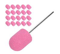 Qudinip Nail Sanding Head, Easy to Install Durable Fine Sandpaper for Nail Art, with High Efficiency Polishing for Nails Glass Plastic Metal, 13x19mm (Pink)