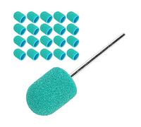 Qudinip Nail Sanding Head, Easy to Install Durable Fine Sandpaper for Nail Art, with High Efficiency Polishing for Nails Glass Plastic Metal, 13x19mm (Green)