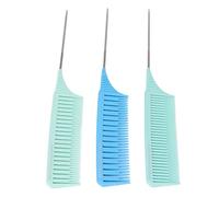 Qudinip Parting Comb 3pcs Professional Glossy Durable Hair Tools for Barber Shops and Personal Use 10.0 X 1.4in (Set 2)