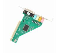 Qudinip PCI Sound Card, CMI8738 Chip 120dB SNR 4 Channel Surround Sound, with 24 Bit SPDIF OUT IN Full Duplex Recording Playback, for 98 2000 XP NT