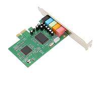 Qudinip PCIe Sound Card with EAX Technology for Enhanced 5.1 Surround Sound Support for PC Gaming, CMI8738 Chipset, 1 Unit