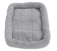 Qudinip Pet Kennel Pad Breathable Soft Dog Bed with Non-Slip Bottom Calming Design for Indoor Outdoor Use in Lamb Wool, 1 Pack (M)