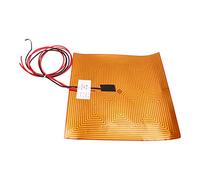 Qudinip PI Heating Pad Fast Heating 300X300mm for 3D Printers, Strong Adhesive Polyimide Film Ideal Replacement (DC12V 400W)