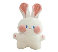 Qudinip Plush Bunny Toy, Vivid Expression Cartoon Cute Decoration Stuffed Animal Bunny Doll for Kids Girls Bedroom Decor 40cm (White)