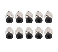 Qudinip Pneumatic Quick Plug Connector Durable Quick Connect for Automation Equipment Brass 10 Pack (4-M5)