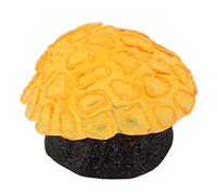 Qudinip Polyresin Ornaments Mini Lifelike Aquarium Decor for Fish Tanks, 5cm Soft Silicone Plant, Decoration (Yellow)