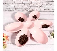 Qudinip PP Pet Bowl Set, Durable Multiple Pet Feeding Bowl for Cats and Dogs, Space-Saving Design, 42x42cm, Available in Blue, Green, Pink (Pink)