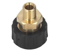 Qudinip Pressure Washer Adapter Durable Brass Connector for High Efficiency 5000 PSI Pressure Washer and Power Hoses 1 X Unit (Male to Female 15mm OD)