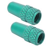 Qudinip Presta Valve Caps Aluminium Alloy Attractive Durable Dust Covers for Bicycles 2pcs (Green)