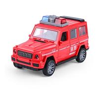 Qudinip Pull Back Car Toy, Friction Powered Wind Up Push and Run Toys for Toddlers Boys Girls Educational Play (Fire Truck)