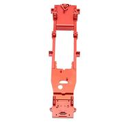 Qudinip RC Car Metal Body Chassis Frame Beam Durable Upgrade Accessories for WPL D12 Model with High Strength Aluminum Alloy (Red)