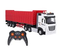 Qudinip RC Dump Truck Toy, 9 Channel Remote, Alloy Construction with Opening Doors & Music, Skill Development for Children Ages 3+ with 3 Batteries