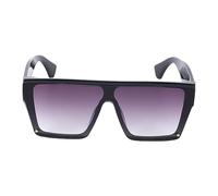 Qudinip Rectangle Sunglasses Stylish Black Frame Gradient Lenses for Outdoor Travel 1 Pair