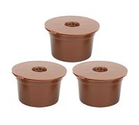 Qudinip Reusable Refillable Coffee Filter Cup, 3Pcs Plastic Coffee Capsule Filter Cup Replacement for Caffitaly System