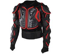 Qudinip Riding Armor Protective Jacket for Men and Women with Breathable Fabrics Shock-Absorbing EVA Polystyrene Foam for Motorcycle Riding Full Body Protection 1 X Jacket (L)