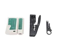Qudinip RJ45 Crimping Tool Professional Pass Through Crimper with Network Tester for Cat5 Cat5e Cat6 Cable Installation Durable PVC Alloy Steel