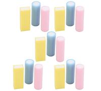 Qudinip Rubber Stamps Mini Cylindrical and Square Column Set for DIY Craft Projects - 15pcs in Pink Blue Yellow for Artists