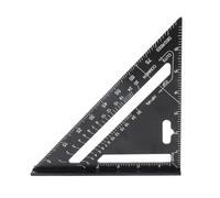 Qudinip Ruler 7in Metal Square Carpenter Square Tool for Projects Aluminium Alloy Black 1 Unit