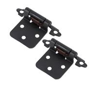 Qudinip Self Closing RV Cabinet Hinges 1/2in Overlay Easy Install for Kitchens and Bathrooms (Black)