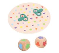 Qudinip Shape Matching Toys for Toddlers Interactive Wooden Game to Develop Hand Eye Coordination and Color Recognition Skills 2 Units