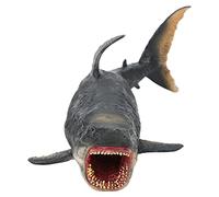 Qudinip Sharks Model, Vivid Appearance Superb Craftsmanship Plastic Animal Rare Model Figure for Children Education Marine Species Environmental Awareness (New hollow megalodon model)