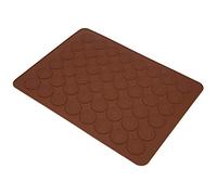Qudinip Silicone Macaron Pad Non-Stick Baking Mat for DIY Cakes and Desserts 38.5x28.5cm Coffee Color 1 Unit