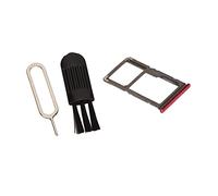 Qudinip SIM Card Tray Replacement Set for Note 7 and Note 7 Pro, Complete with Card Pin and Brush, Reliable Plastic, 1 Pack (Red)