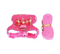Qudinip Small Animal Harness Vest Set for Ferrets and Squirrels, Soft Cotton Material, Perfect for Outdoor Walks, Available in S and M Sizes (S)