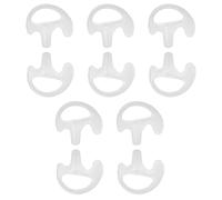 Qudinip Soft Eco-Friendly Silicone Two Way Radio Ear Mold Replacement for Comfortable Use During Communication 4 Pack (Large 5 Pair)
