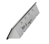 Qudinip Solar House Number Plaque LED Light Elegant Design Energy-Saving for Home Yard Stainless Steel 18.6x7.7cm