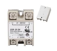 Qudinip Solid State Relay Low Noise Module for Power Control Applications Compact Size Easy Installation Plastic 1x (SSR-25DA)