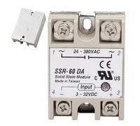 Qudinip Solid State Relay Low Noise Module for Power Control Applications Compact Size Easy Installation Plastic 1x (SSR-60DA)