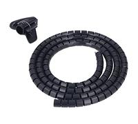 Qudinip Spiral Cable Organizer Flexible and Wearproof Wire Management System for Home Office TV DVD PC 20mm Black 1 Piece (2m)