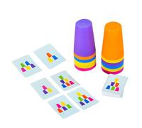 Qudinip Stacking Cup Set Durable Educational Toy for Kids and Toddlers 6 Piece Interactive Fun for Home or Kindergarten (Quick Stacking Cups)