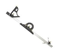 Qudinip Stainless Steel Combination Square, Professional Engineer Measuring Tool with Level Center and Protractor, for Precision Measurement 0-600mm Range