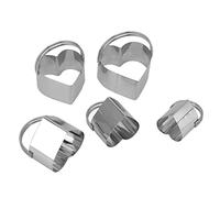 Qudinip Stainless Steel Cookie Cutters Set, 5 Pcs Versatile Biscuit Mould for Fun Baking with Children (Heart)
