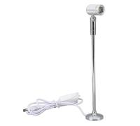 Qudinip Standing Cabinet Spotlight, LED Adjustable Head USB Powered Aluminium Mini Spotlight Lamp with Eye Protection Feature, for Dressing Tables Cafes Galleries Showrooms (Warm Light)