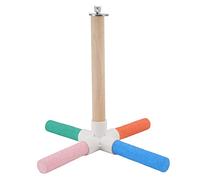 Qudinip Standing Stick Colorful Safe Natural Wood Perch for Birds Multiple Small Parrots 2 Units