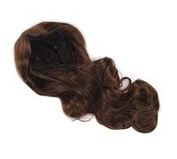 Qudinip Stylish Light Brown Long Wavy Wig Heat Resistant for Halloween Costume and