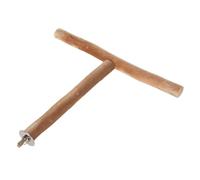 Qudinip T Shaped Wood Bird Perch Durable, Non-, Perfect for Chewing and Exercising for Parrots, Safe Azalea Wood, 2 Units