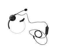 Qudinip Telephone Headset with Microphone for Clear Conversations and Sound Control for Business Office Use, Adjustable ABS Design, 1 Unit