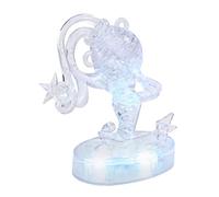 Qudinip ThreeDimensional Crystal Puzzle Jigsaw with LED Light, Fun and Engaging DIY Puzzle for Home or Office, Safe GPPS Plastic, 6 Pieces (#1)
